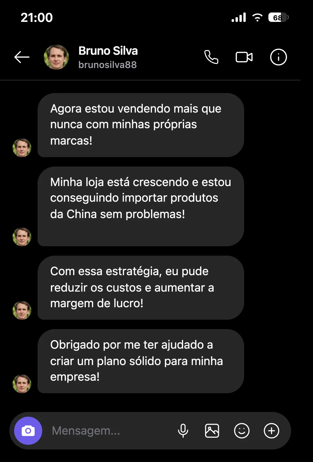 Depoimento Instagram 2